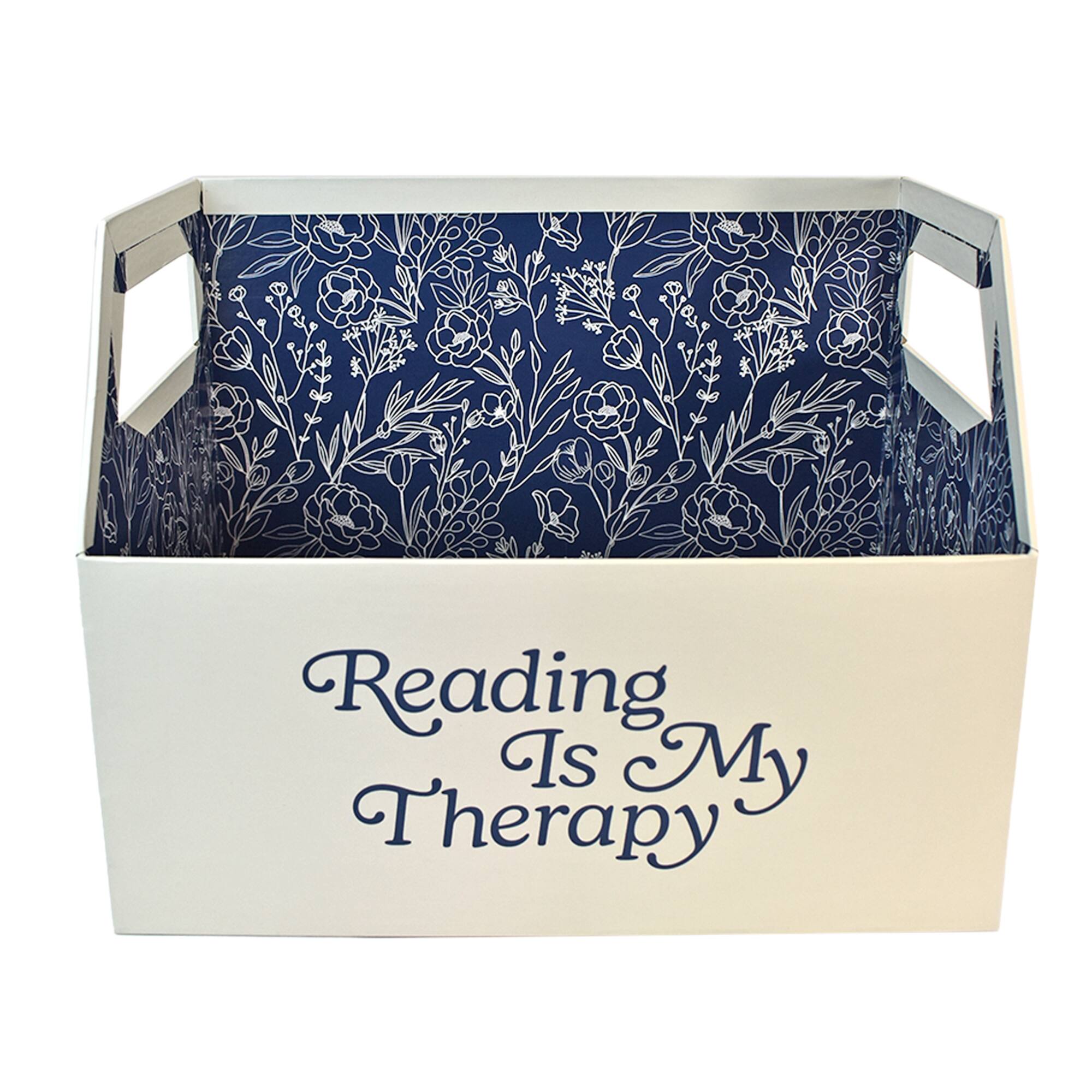 Medium Reading Is My Therapy Decorative Open Book Bin by Ashland®